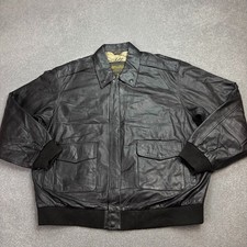 Leder Fliegerjacke Erwachsene 3XL XXXL Schwarz A2 USAAF Flieger Militär USA...