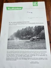 CLAAS Nachrichten Matador Mähdrescher Traktor Schlepper Prospekt Brochure