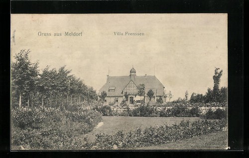 Meldorf ansichtskarte villa - meldorf,, ansichtskarte,