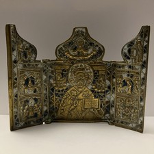 Tetraptychon Bronze Ikone