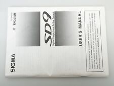 Sigma SD9 USER´S MANUAL Benutzerhandbuch instruction in ENGLISH 114 Seiten pages