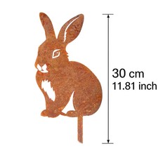 Osterhase Metall Rostoptik