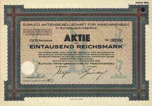 Eumuco 1926 schlebusch - ag,