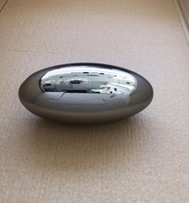 Lampenschirm Rauch Chrom Oval Ersatzglas G4 Schirm Lampenglas Ø130x65mm Lo: 11mm