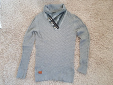 Redbridge Pullover fein Langarm Schalkragen Herren Gr. XL grau kaum getragen!
