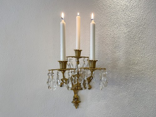 Wandkerzenhalter 1900 antik - um,