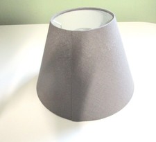 Lampenschirm grau E27 -  27/14/19,5cm Tischlampe Stehlampe Ersatzschirm