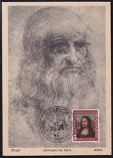 ÄUSSERST SELTENE MAXIMUMKARTE - BUND 148 - MONA LISA - BILD = LEONARDO DA VINCI
