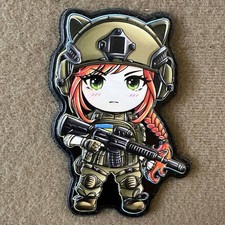 Ukrainische Moral Patch Mädchen Kämpfer Armee Ukraine Taktisches Abzeichen Ha...