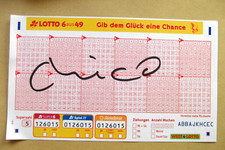 !!! SALE !!! CHICO original signiert – LOTTOSCHEIN !!!