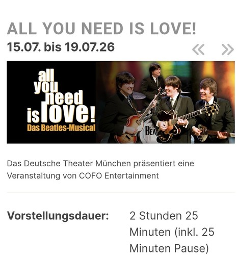 Tickets münchen beatles - münchen,