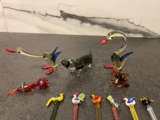 Sehr Alte Glasfiguren Sammler Tiere