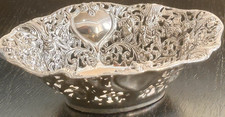 Alte versilberte Obstschale