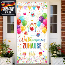 Willkommensbanner Deko Stoff