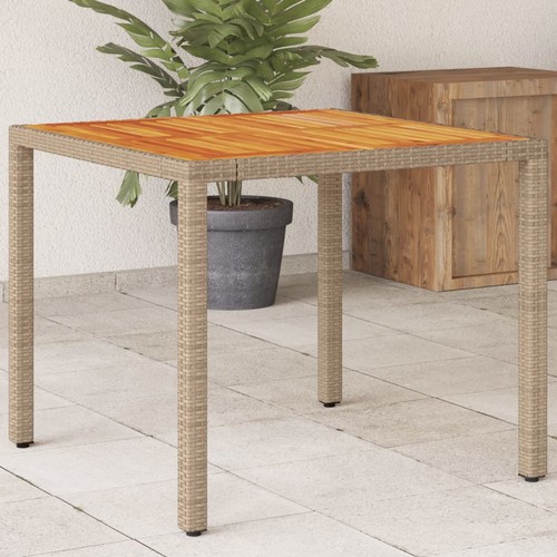 Gartentisch 90x90x75cm poly - 90x90x75cm,