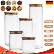 5/10x Vorratsglas aus Glas