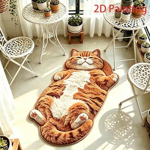 Katzen teppich plüsch weich - katzen,