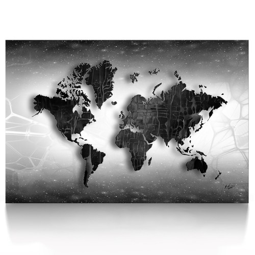 Leinwand bilder weltkarte - bilder,