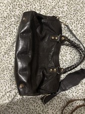 Balenciaga Classic City Bag Black Distressed Lambskin Leather Silver Hardware