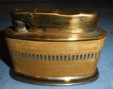 Alte Tischfeuerzeug Benzinfeuerzeug Metall Feuerzeug "BeBe De Spald Germany"