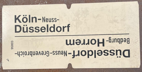 Zuglaufschild - 2/3, db