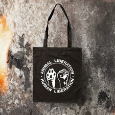 ANIMAL LIBERATION HUMAN LIBERATION TASCHE SCHWARZ