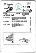 FESTPLATTE SEAGATE BARRACUDA 4LP ST32171WC 2.1GB 7200U/min 80-pin SCSI 3.5" Zoll