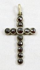 GRANAT Kreuz Anhänger silver