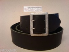 Ledergürtel, 2 Dorn Schnalle, Feuerwehrgürtel, Polizei, Rettungdienst, 90 cm