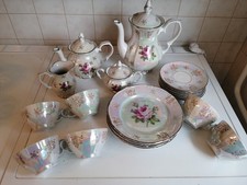 KAHLA Porzellan  Tee Kaffee Service Perlmutt Rosen Deko