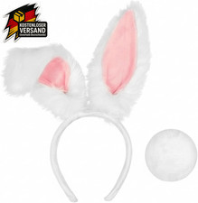 Weißes Bunny Headband Schwanz