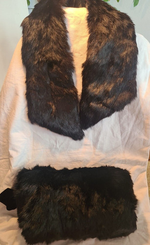Vintage muff und - vintage, schal