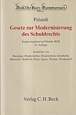 Palandt Gesetz zur Modernisierung des Schuldrechts (Ergänzungsband zu Palandt, B