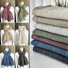 Baumwolle Schal Solid Color Schimmer Weiche Schale Herbst Winter Warme Schale