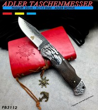 ADLER Taschenmesser FB3112| Jagdmesser Camping Messer Gürtelmesser Fahrtenmesser