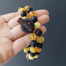 Bernstein Halskette matt – Natürlicher baltischer Bernstein Handgefertigt 50 cm