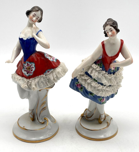 Paar porzellan ballerina - paar,