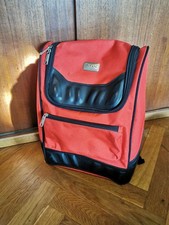 Rucksack Tasche, TITAN, rot schwarz, eckig kantig