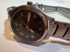 Dugena Quarz Herrenarmbanduhr Schwarz Edelstahl Datum
