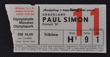 Paul Simon, Hugh Masekela, Miriam Makeba, Ticket 18.02.1987, München "Graceland"