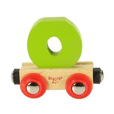 Holzeisenbahn Lok Buchstabenzug bunt Buchstabe "O" (Bigjigs Toys LTD)