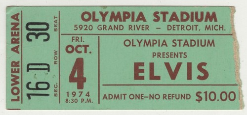 Elvis presley concert - presley, ticket