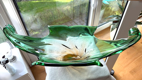 Xxl große schwere glas schale - große,