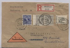 Lokal (n.a.) Mindelheim 2 A + ZF auf Sammler-R-Brief n. Füssen + zurück (B05007)