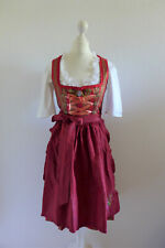 Fräulein Trentini Designer Dirndl "Paula" Schürze rot gold Charivari 34 36 XS S