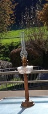 Petroleumlampe Messing /Glas transparent 