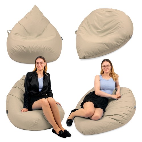 Sitzsack tropfenform beige xxl - sitzsack,
