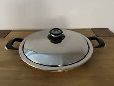 AMC Pfanne Griddle Steak Pfanne Edelstahl Grillpfanne 28,5/30cm Silber Deckel