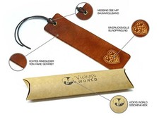 Leder Lesezeichen mit Motiv Prägung - 18 Motive zur Auswahl - Vickys World