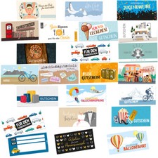 itenga Geschenk Gutschein Idee Karte Postkarte zum Ausfüllen Wunsch Geburtstag